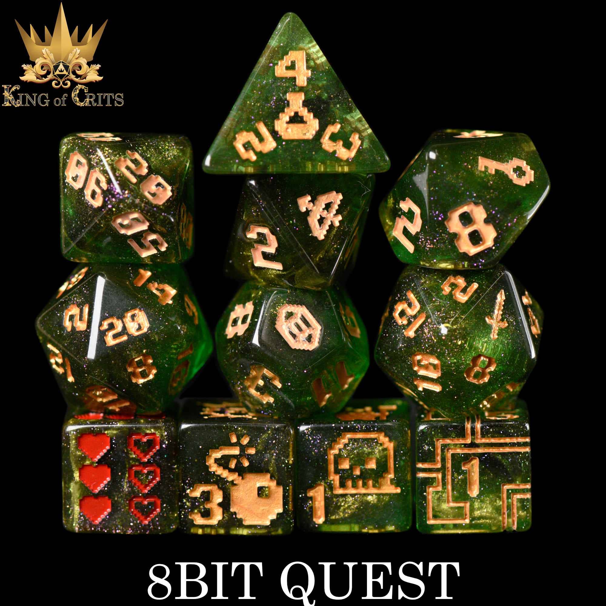 8BIT Quest - 11 Dice Set - Image 2