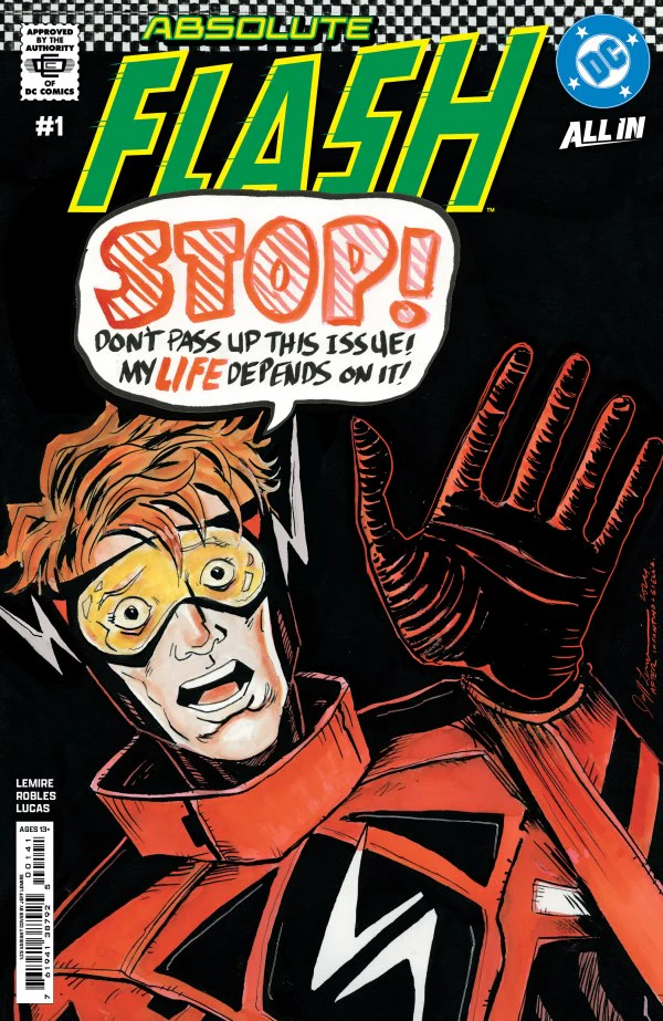 ABSOLUTE FLASH #1 CVR I INC 1:25 JEFF LEMIRE CARD STOCK VAR
