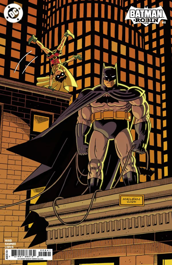 BATMAN & ROBIN YEAR ONE #8 (OF 12) CVR D INC 1:25 ANDREW MACLEAN CARD STOCK VAR