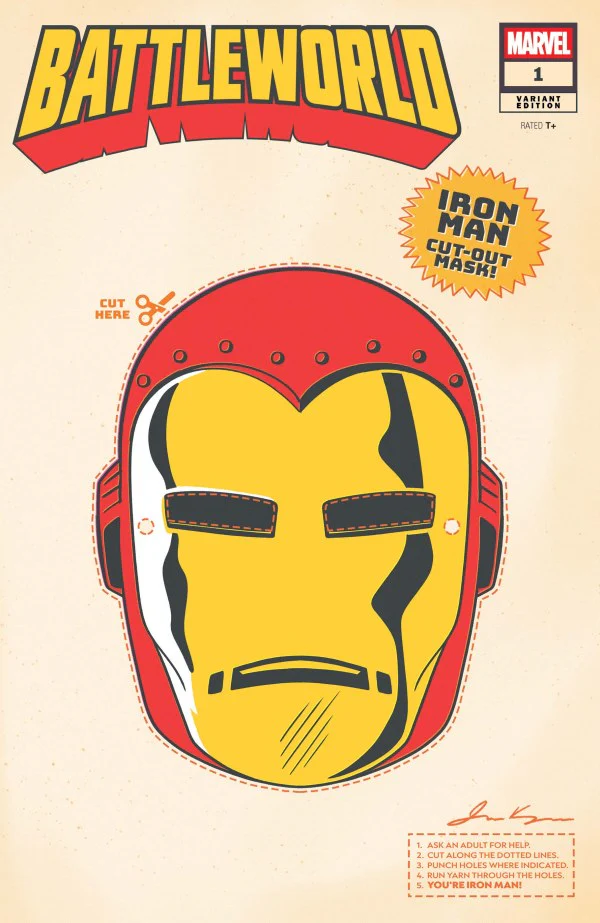BATTLEWORLD #1 RETRO HALLOWEEN MASK VARIANT