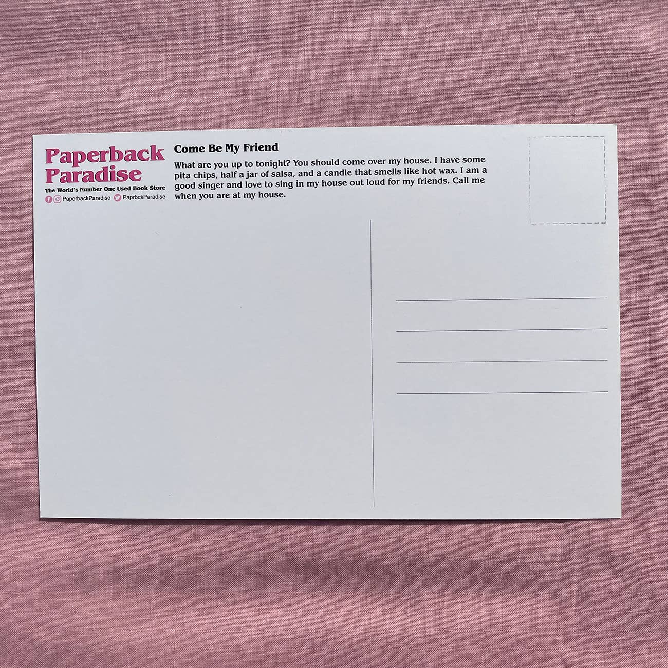 Postcard: Come Be My Friend - Image 2