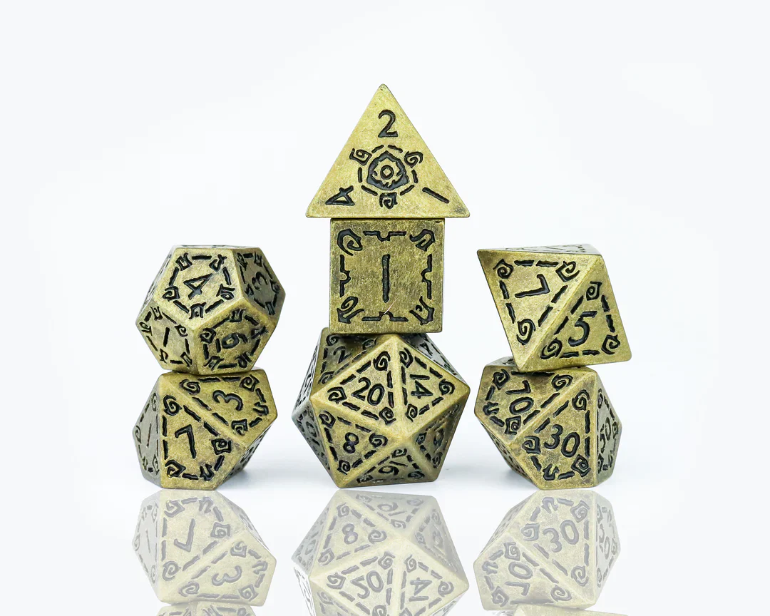 Sirius Dice: Illusory Metal Dice Set - Gold
