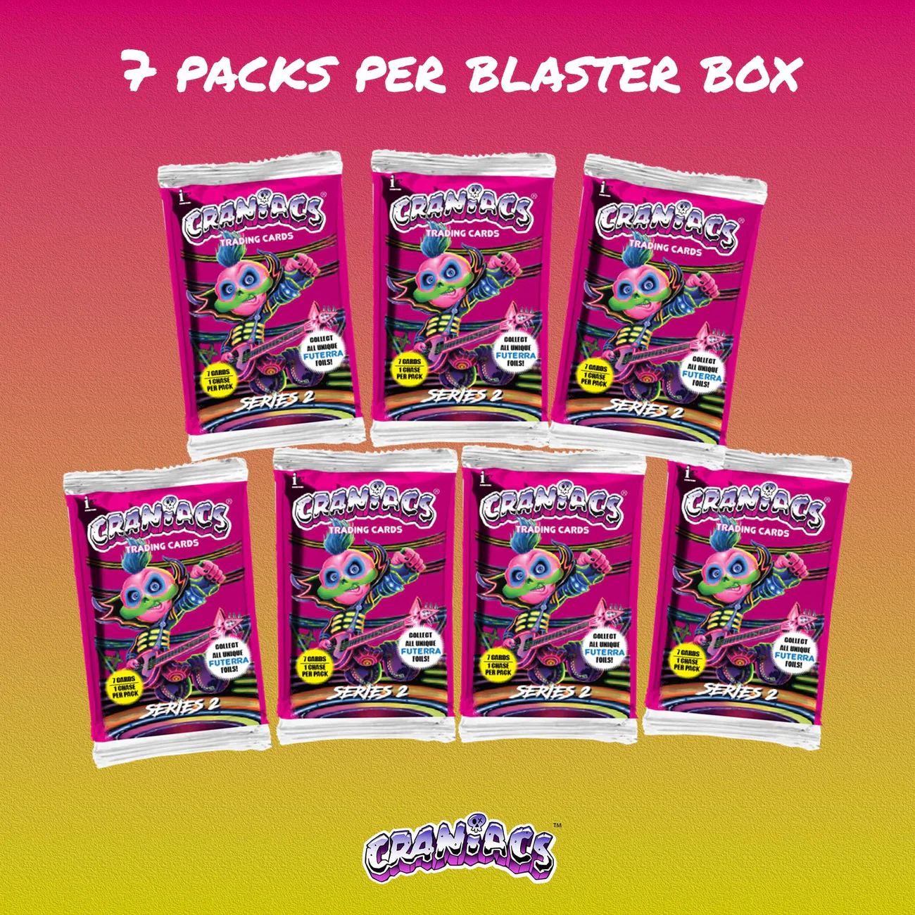 CRANIACS SERIES 2 TRADING CARDS 7-PACK BLASTER BOX - Image 2