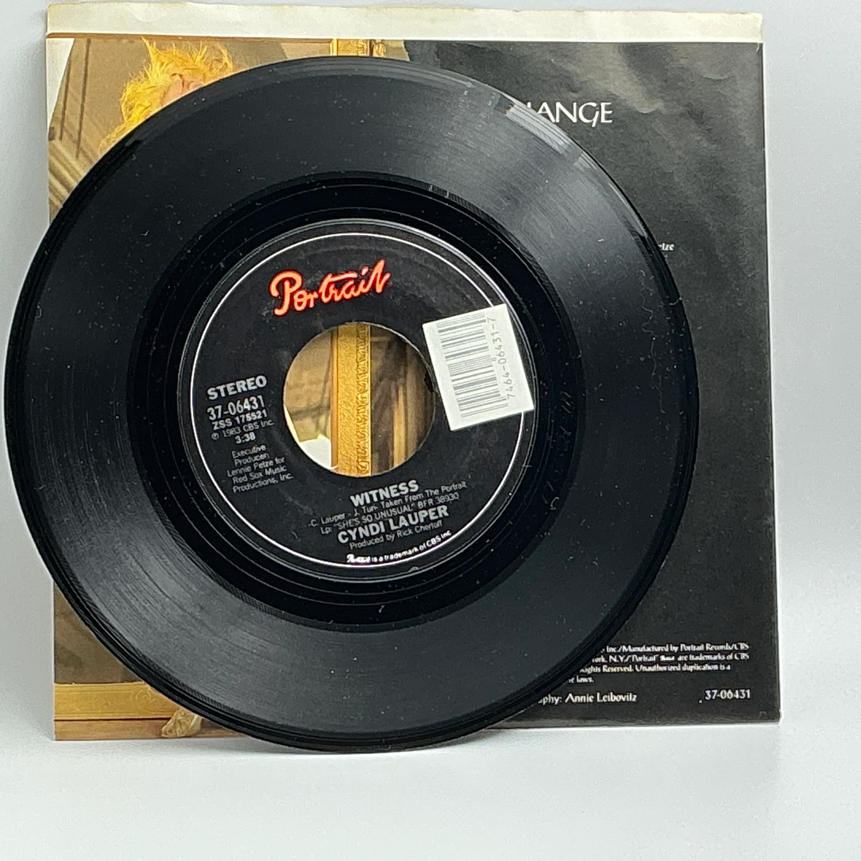 Cyndi Lauper : "Change of Heart" 7" Single Vintage 45 RPM - Image 3