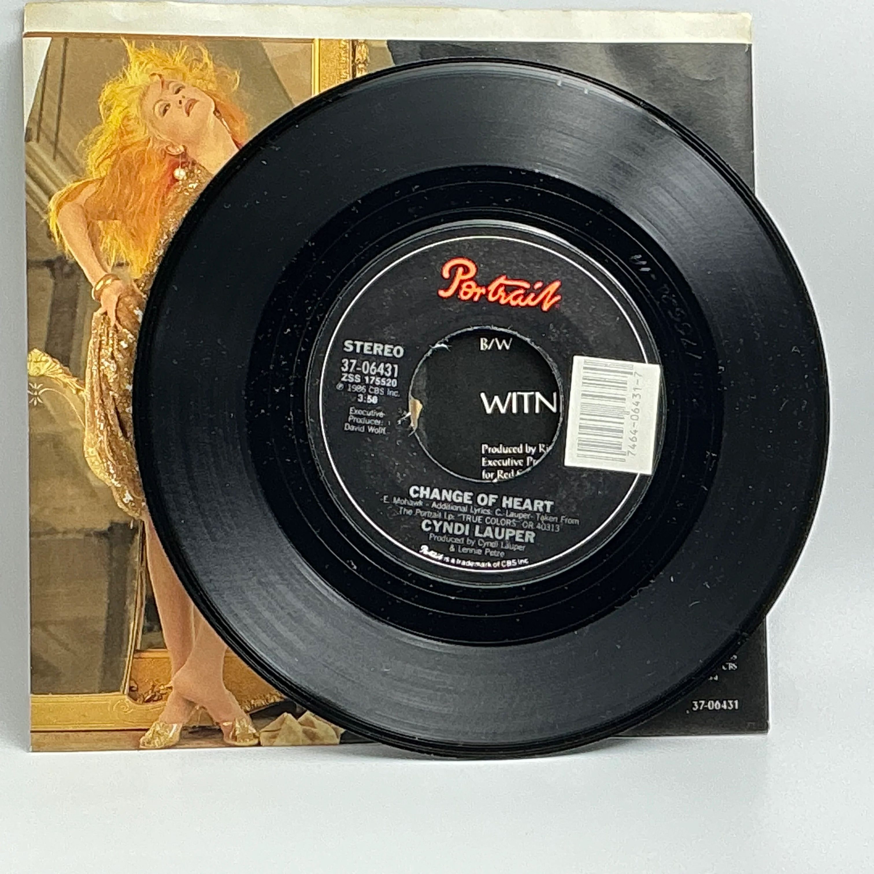 Cyndi Lauper : "Change of Heart" 7" Single Vintage 45 RPM - Image 4