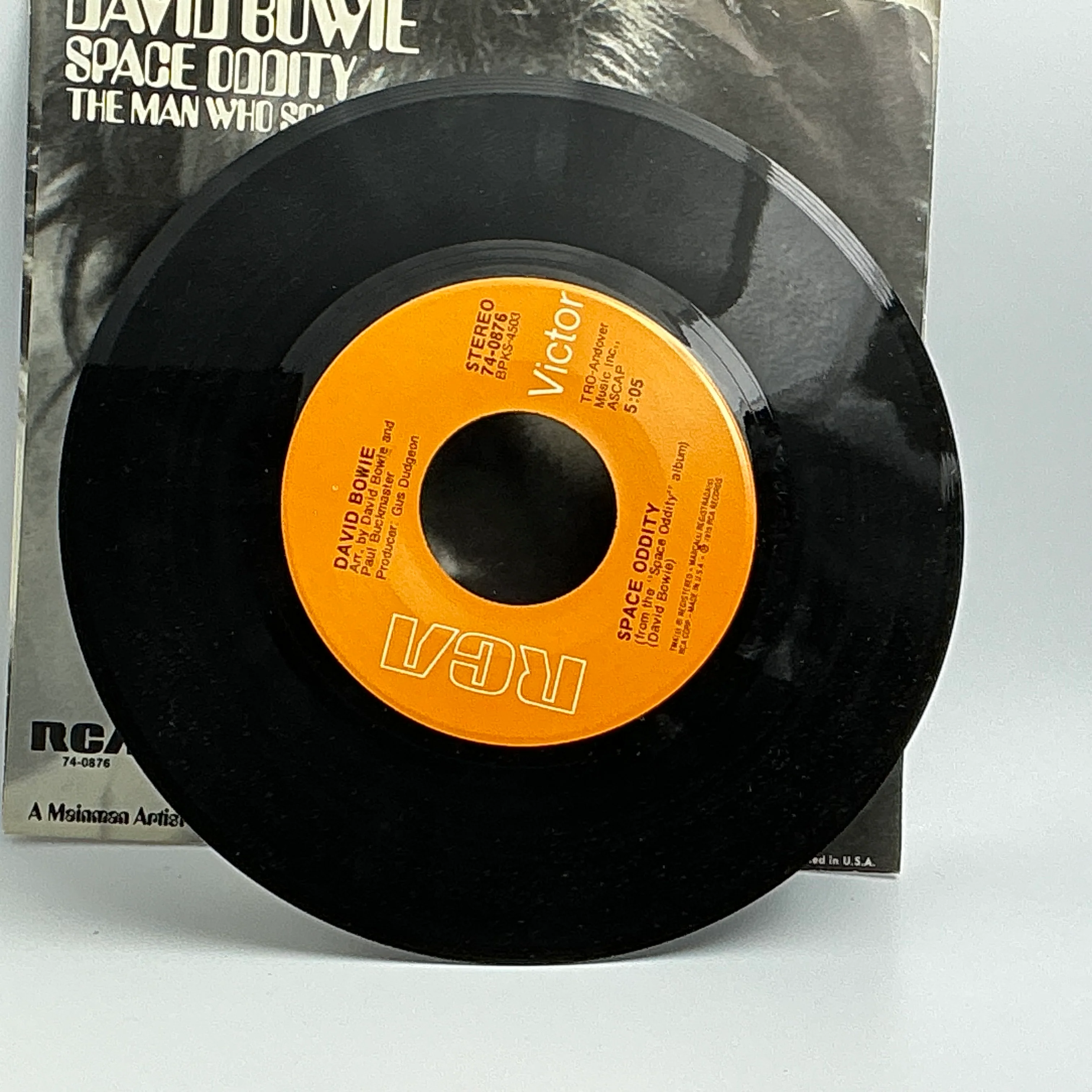 David Bowie : "Space Oddity / The Man Who Sold The World" 7" Single Vintage 45 RPM - Image 3