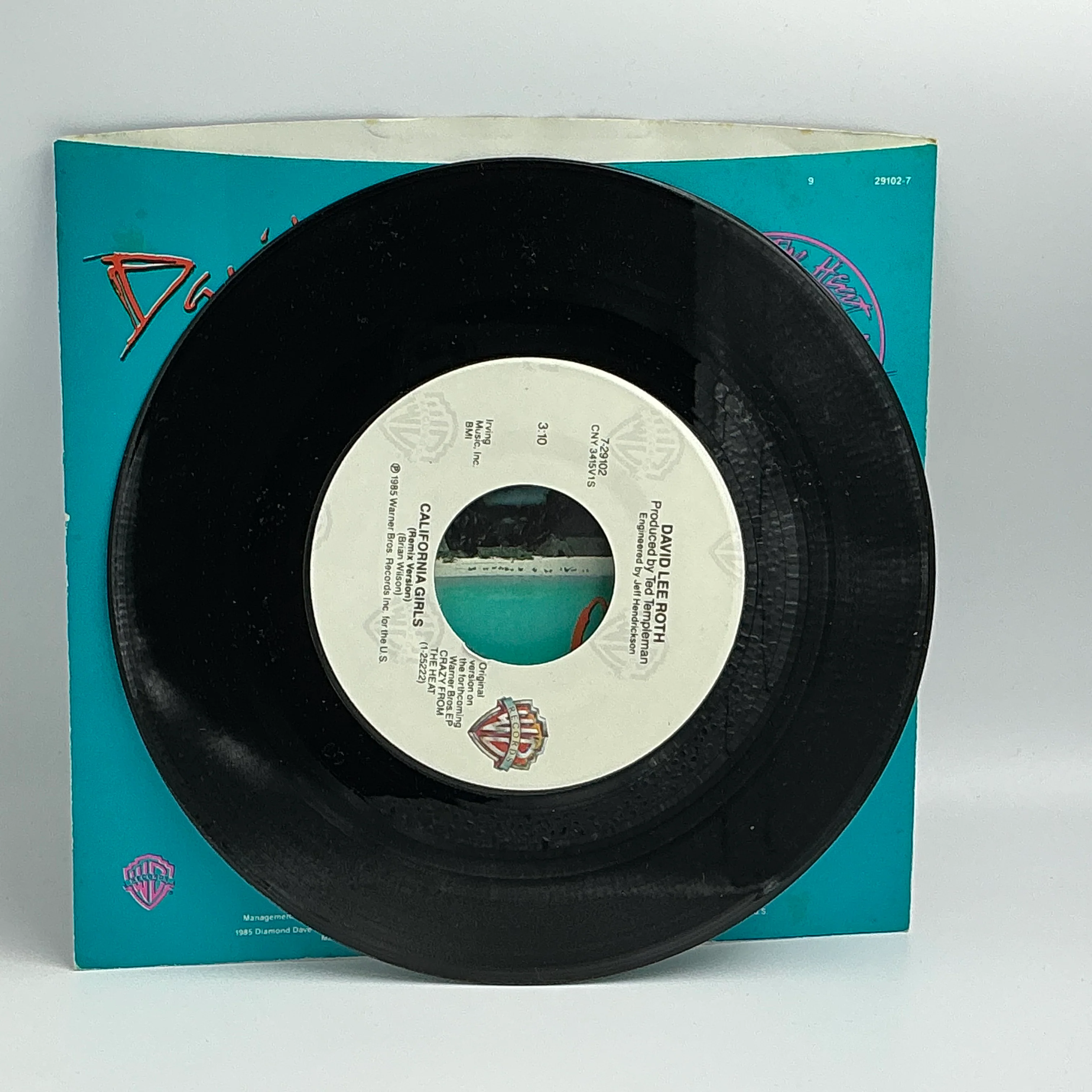 David Lee Roth : "California Girls"  7" Single Vintage - Image 3