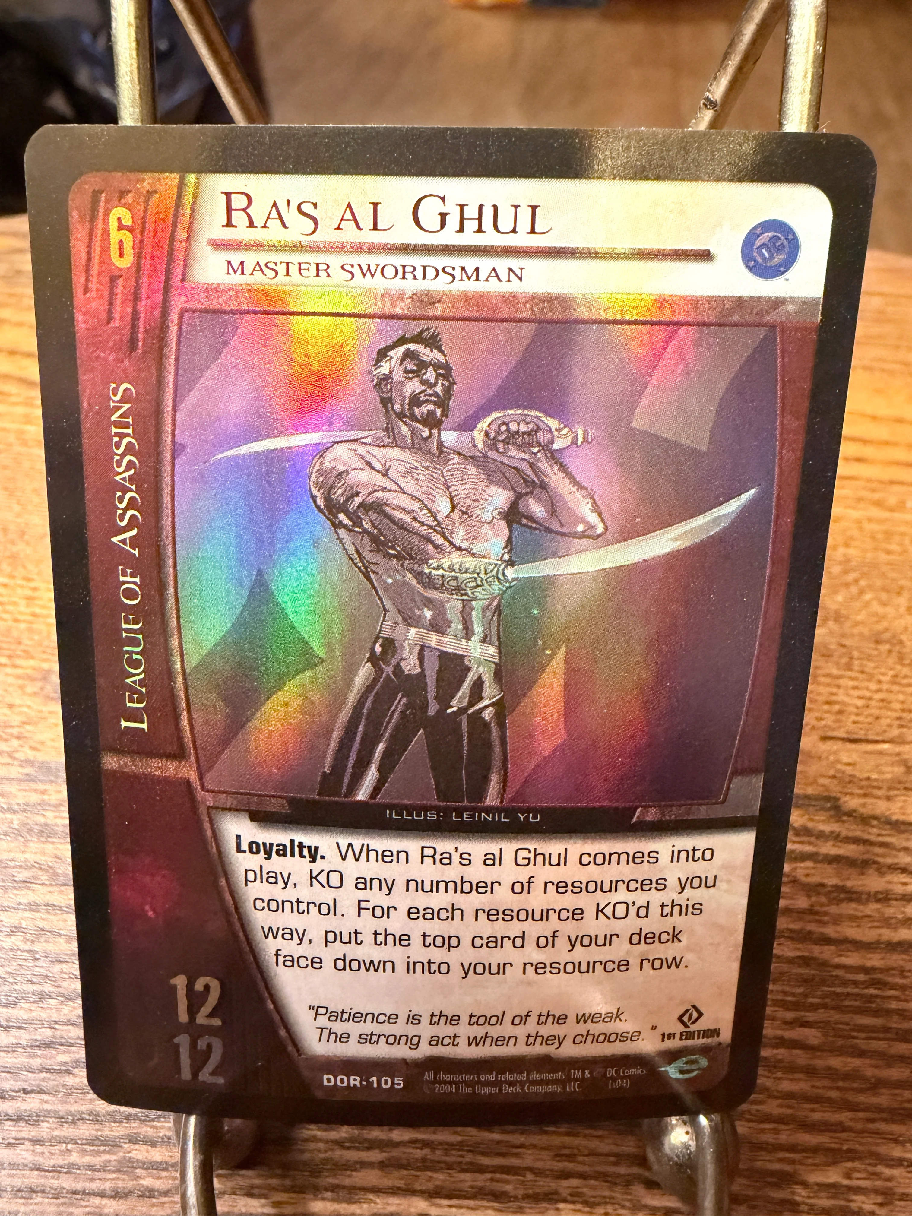 DC Versus System Card Building Game - Ra's Al Ghul (FOIL) Master Swordsman