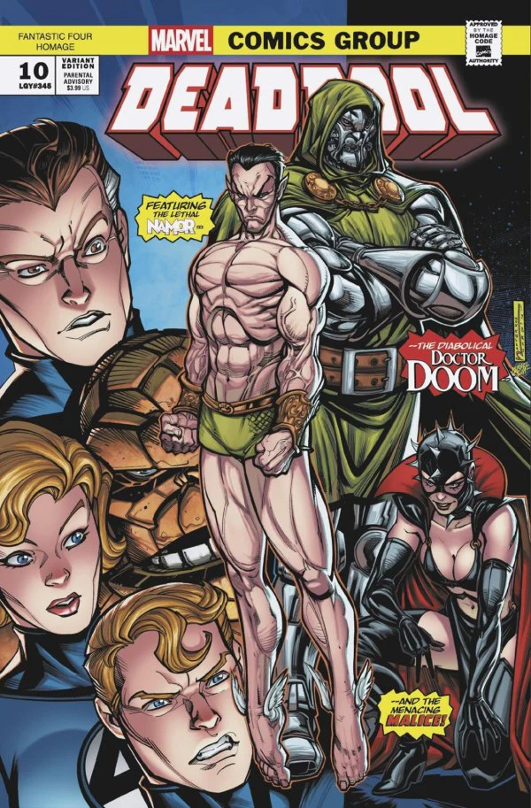 DEADPOOL #10 (2025) CHAD HARDIN FANTASTIC FOUR HOMAGE VARIANT