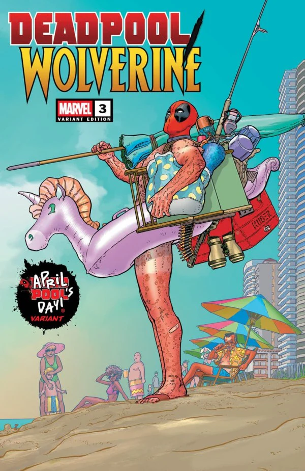 DEADPOOL/WOLVERINE #3 AARON KUDER APRIL POOL'S DAY VARIANT