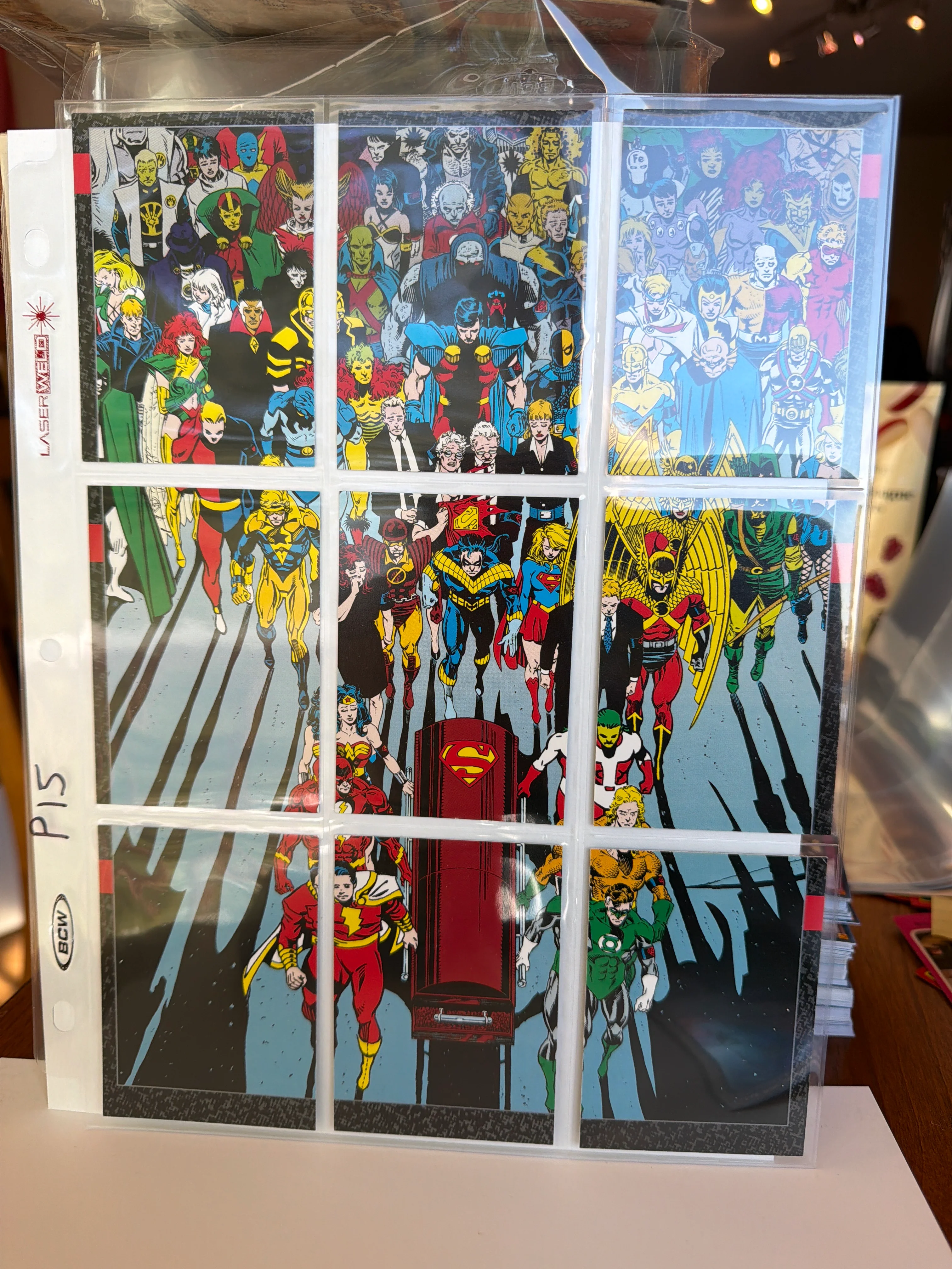 Death of Superman Cards 1992 : P1 To P-9 Complete Chase set