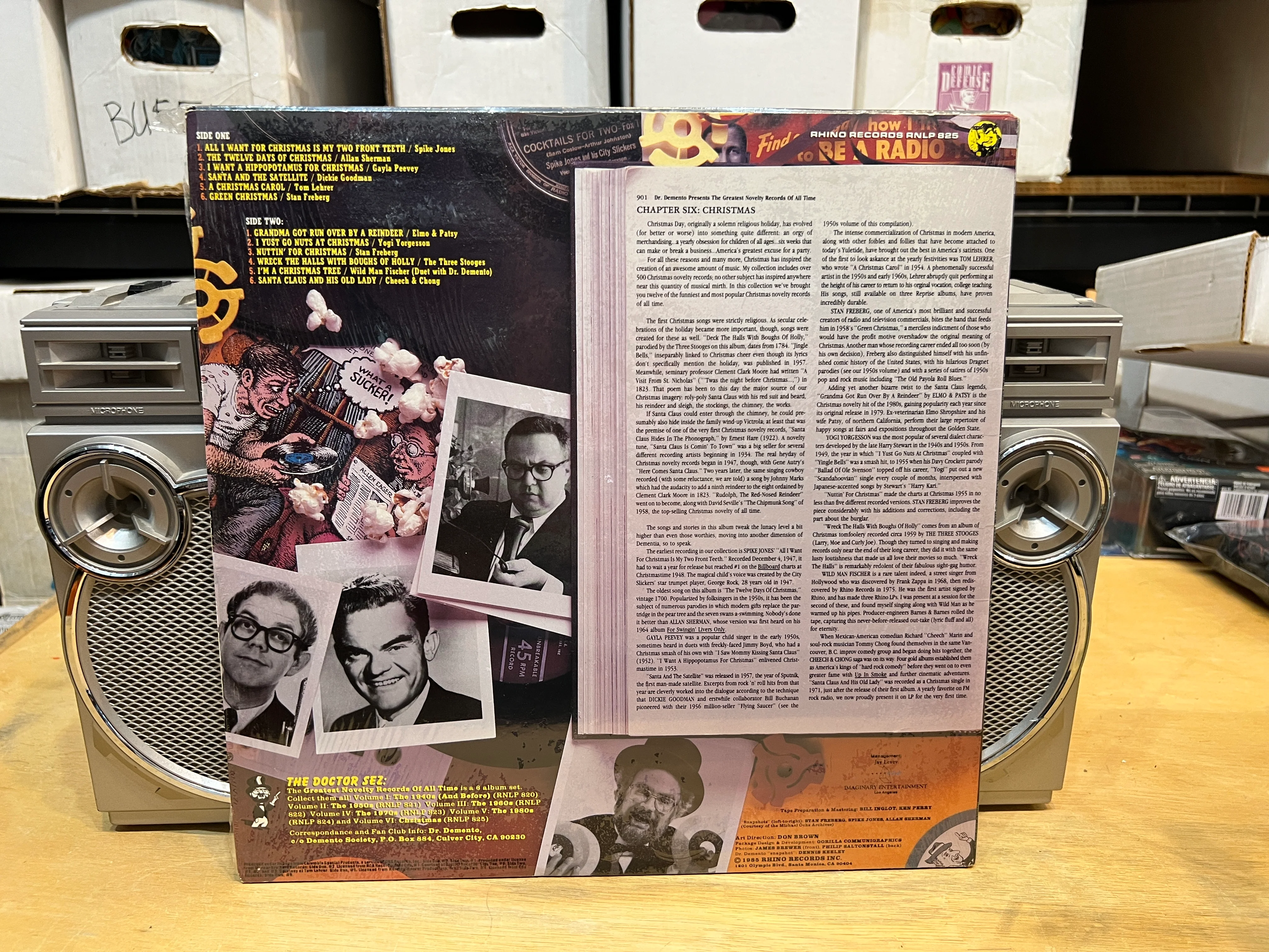Dr. Demento Presents: The Greatest Novelty Records of All Time IV Christmas LP NM/NM - Image 2