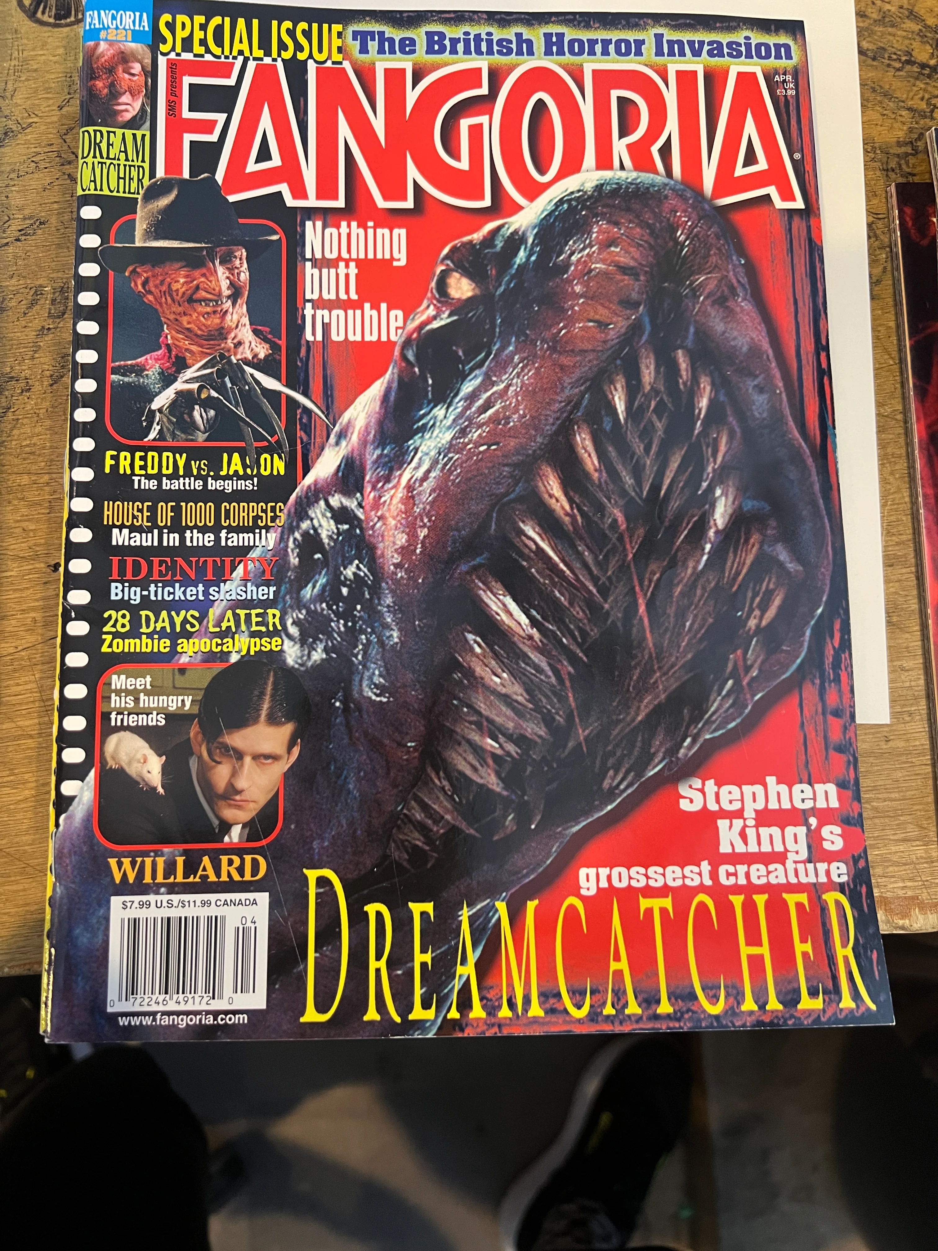 Fangoria #221 Stephen King 's Dreamcatcher Cover