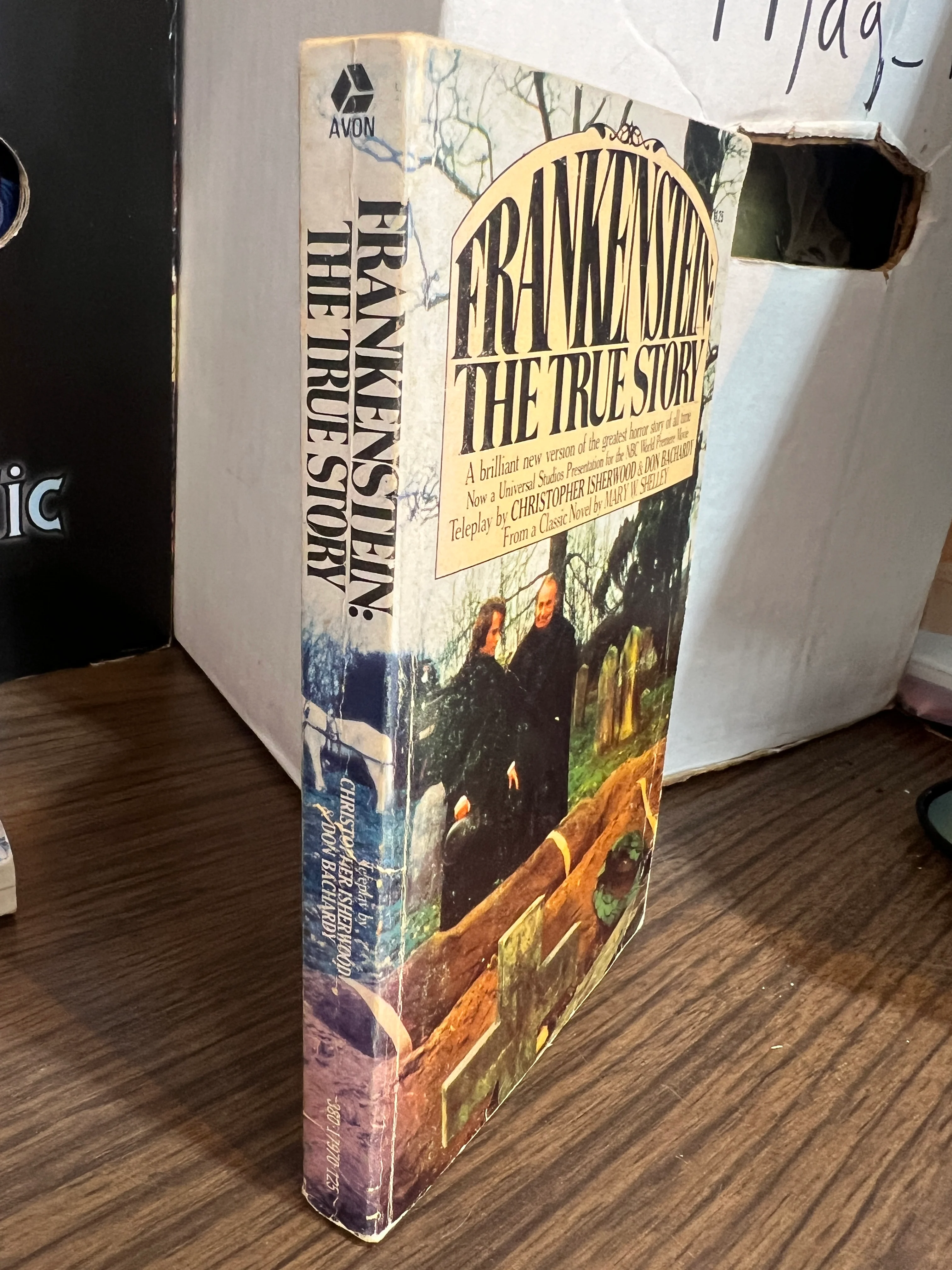 Frankenstein: The True Story Paperback Novelization / Teleplay 1973 Movie Cover 1st Printing - Image 2