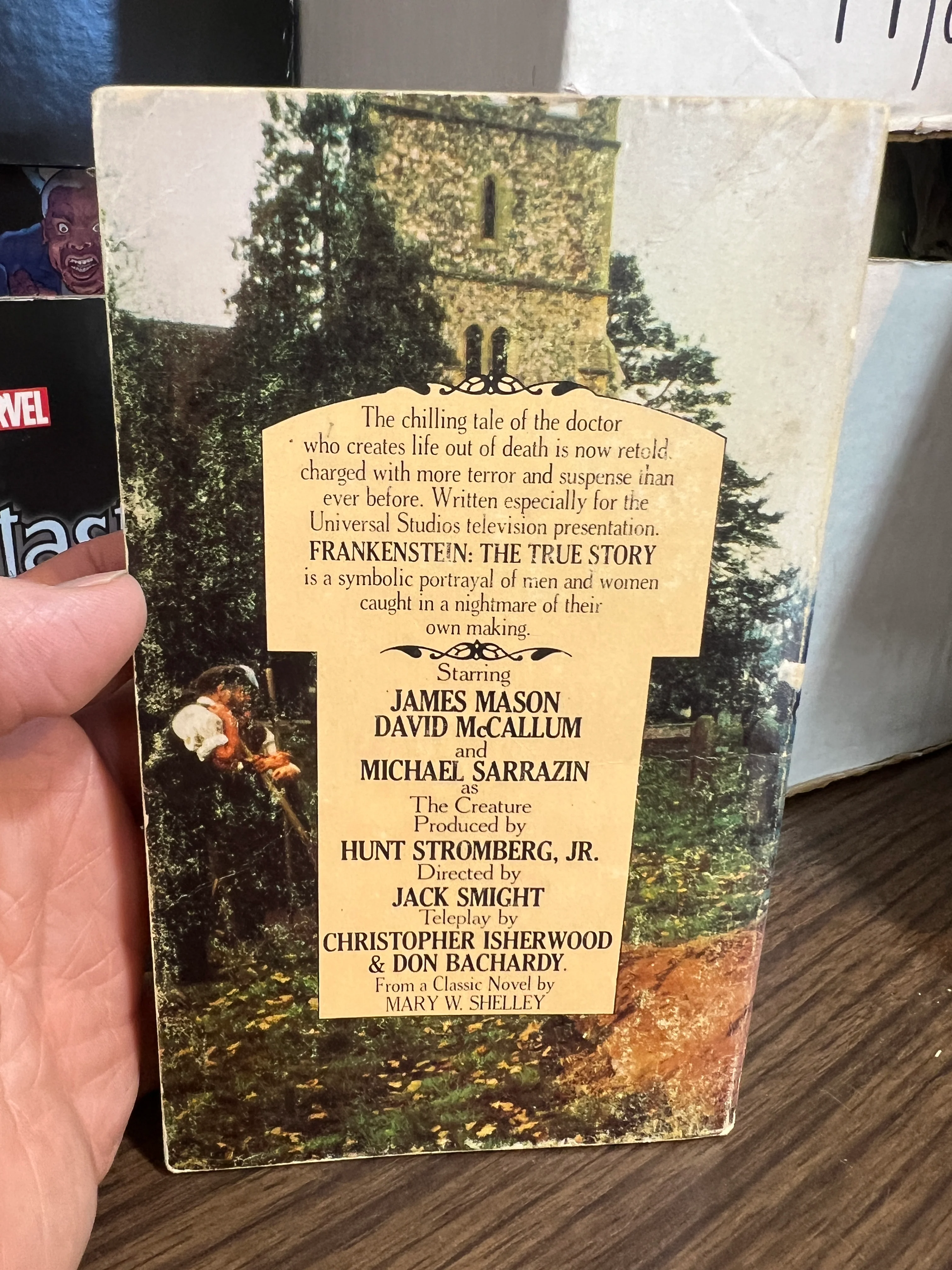 Frankenstein: The True Story Paperback Novelization / Teleplay 1973 Movie Cover 1st Printing - Image 4