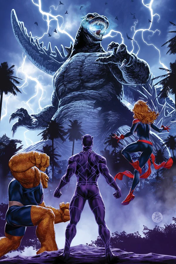 GODZILLA DESTROYS THE MARVEL UNIVERSE #4 MARK BROOKS VIRGIN INC 1:50 VARIANT