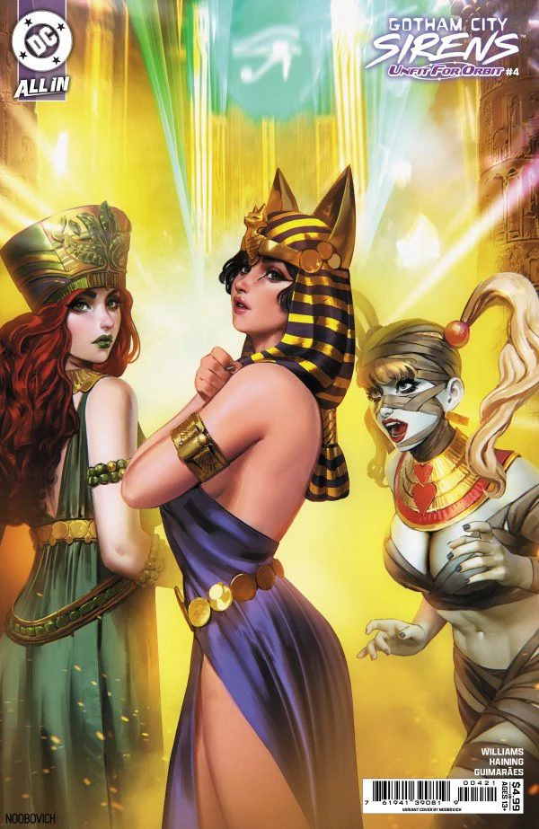 GOTHAM CITY SIRENS; UNFIT FOR ORBIT #4 (OF 5) CVR B NOOBOVICH CARD STOCK VAR