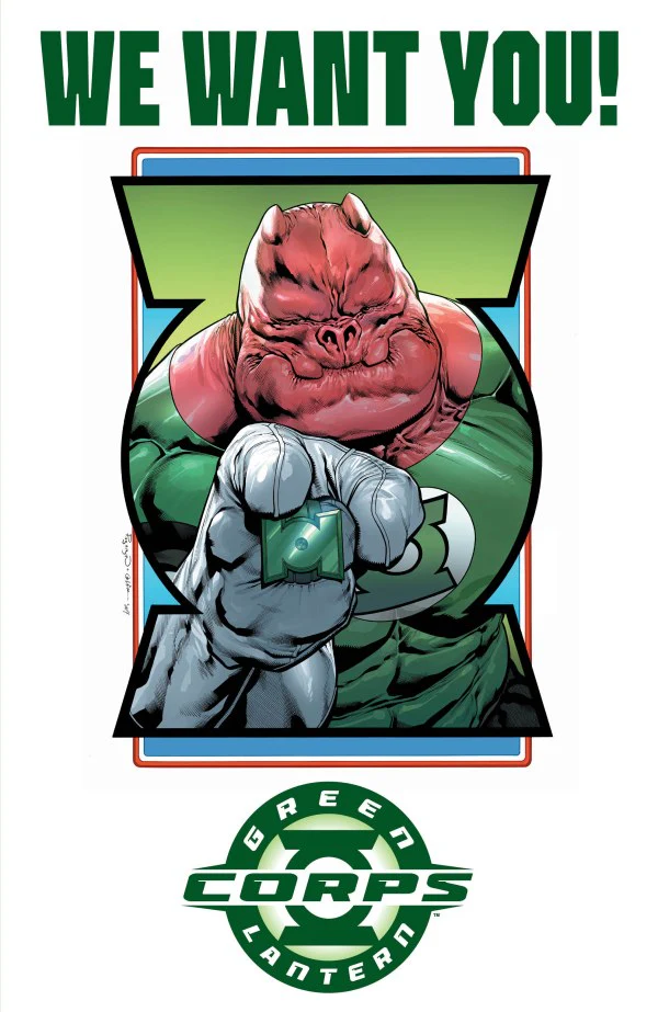 GREEN LANTERN CORPS #2 CVR E FERNANDO PASARIN & OCLAIR ALBERT RECRUITMENT POSTER ACETATE VAR