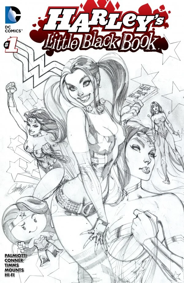Harley's Little Black Book #1 J. Scott Campbell Harley Quinn Black Book Sketch Variant