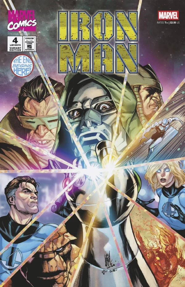 IRON MAN #4 (2025) STEFANO CASELLI FANTASTIC FOUR HOMAGE VARIANT