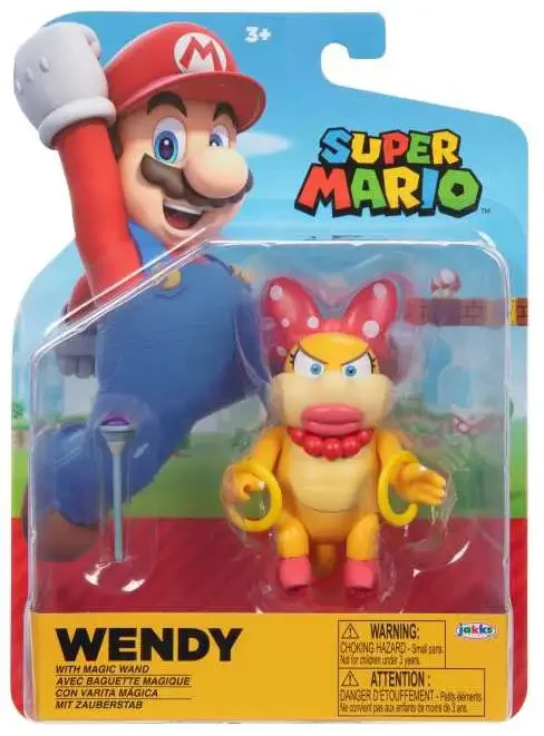 Jakks Pacific Super Mario Wendy with Magic Wand 4-in Figure