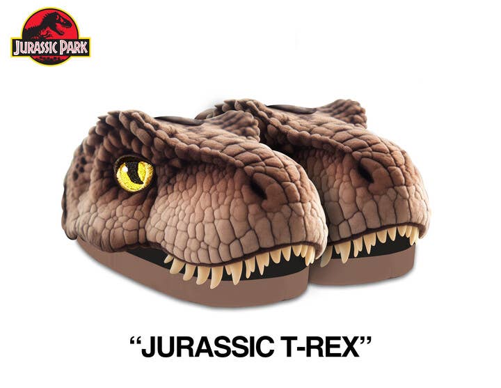 Jurassic T Rex - 3D Slippers Large