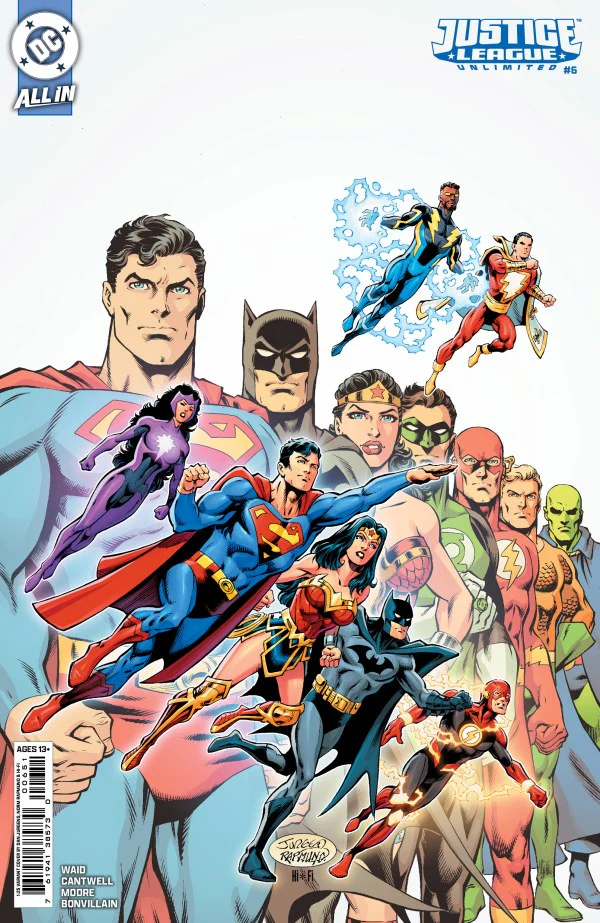 JUSTICE LEAGUE UNLIMITED #6 CVR E INC 1:25 DAN JURGENS CARD STOCK VAR (WE ARE YESTERDAY)