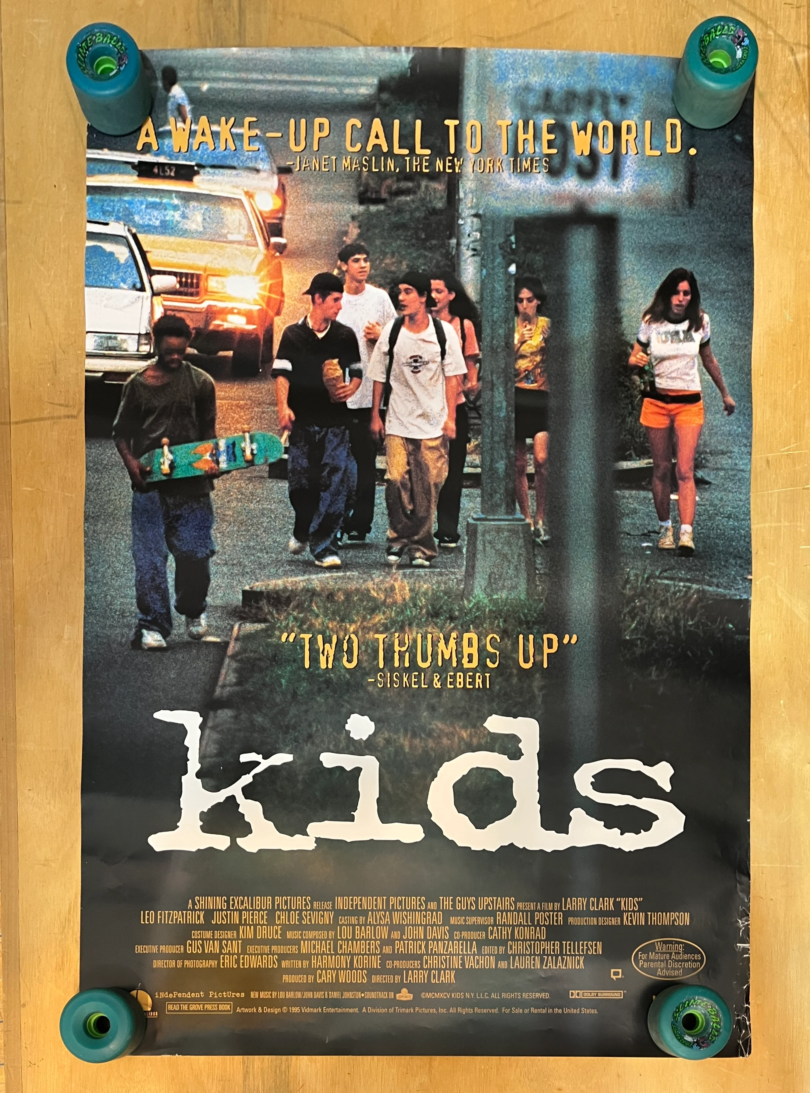 KIDS : Video Store Poster Edge Wear Larry Clarke Movie