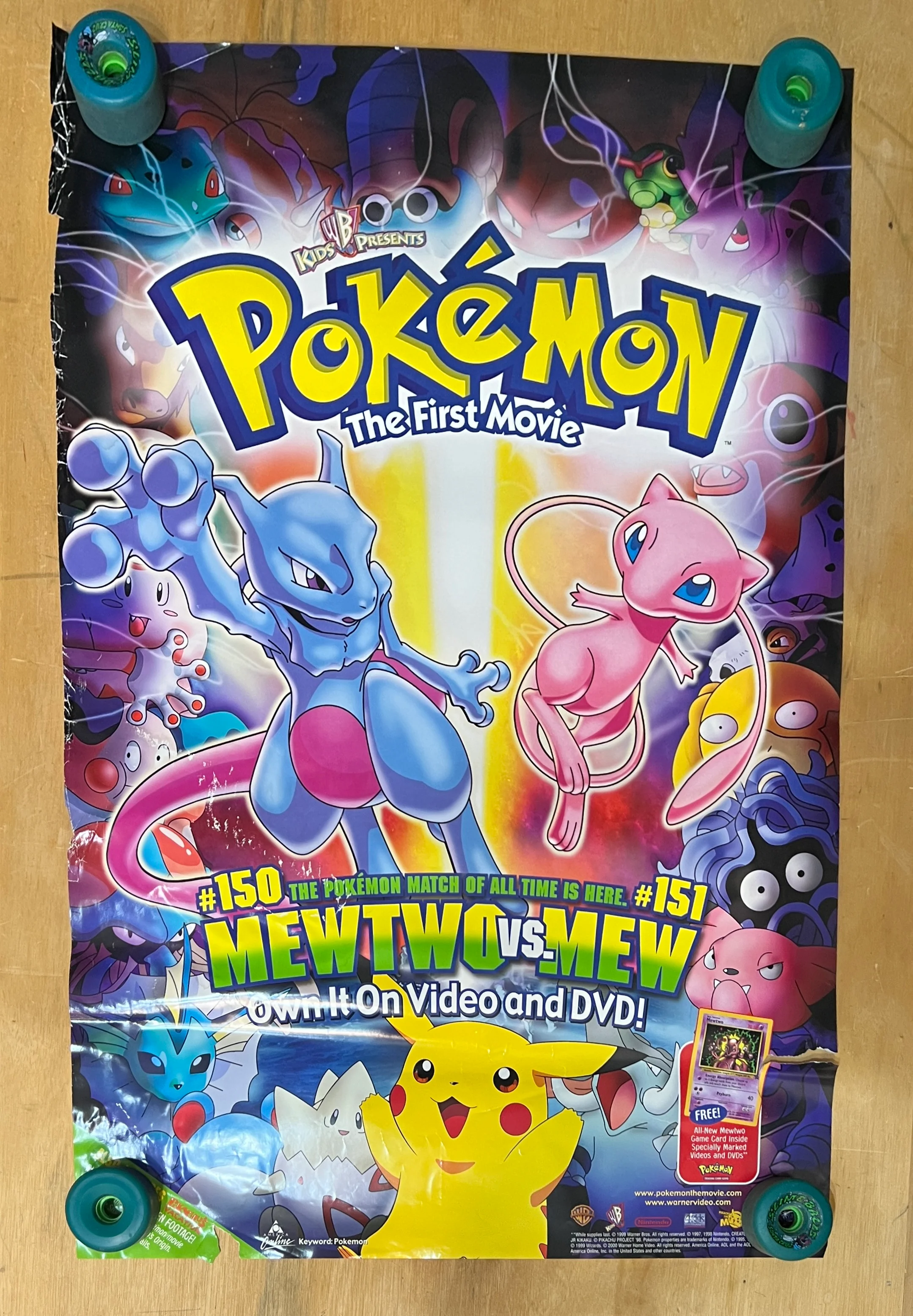 Pokemon Mewtwo vs Mew Video Store Poster (rough shape)