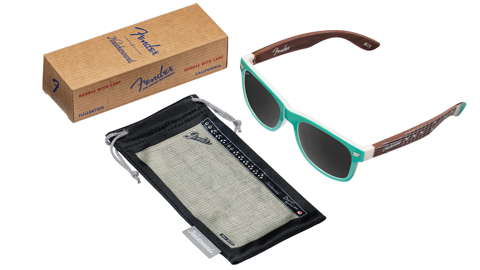 Knockaround Sunglasses: FENDER SURF GREEN STRATOCASTER™ FORT KNOCKS - Image 2
