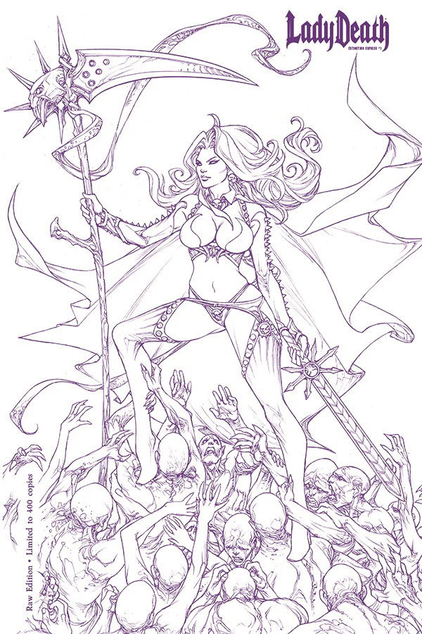 Lady Death: Extinction Express #1 Raw Edition S&N - Ltd. 400