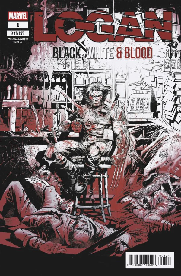LOGAN: BLACK  WHITE & BLOOD #1 ADAM KUBERT VARIANT
