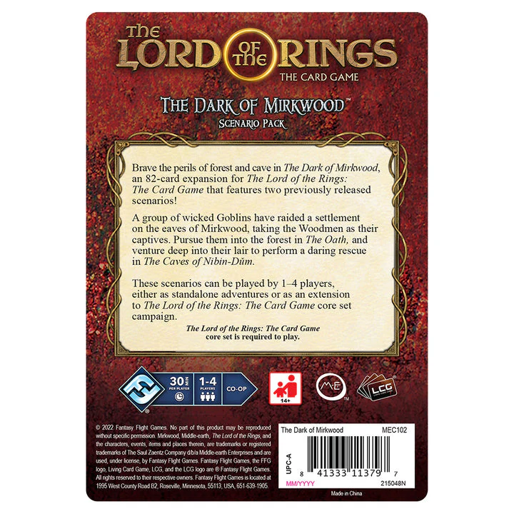 Lord of the Rings : LCG Card Game Dark of Mirkwood Scenario Pack - Image 2