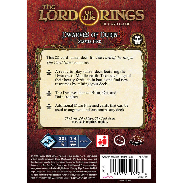 Lord of the Rings : LCG Card Game Dwarves of Durin Starter Deck - Image 2