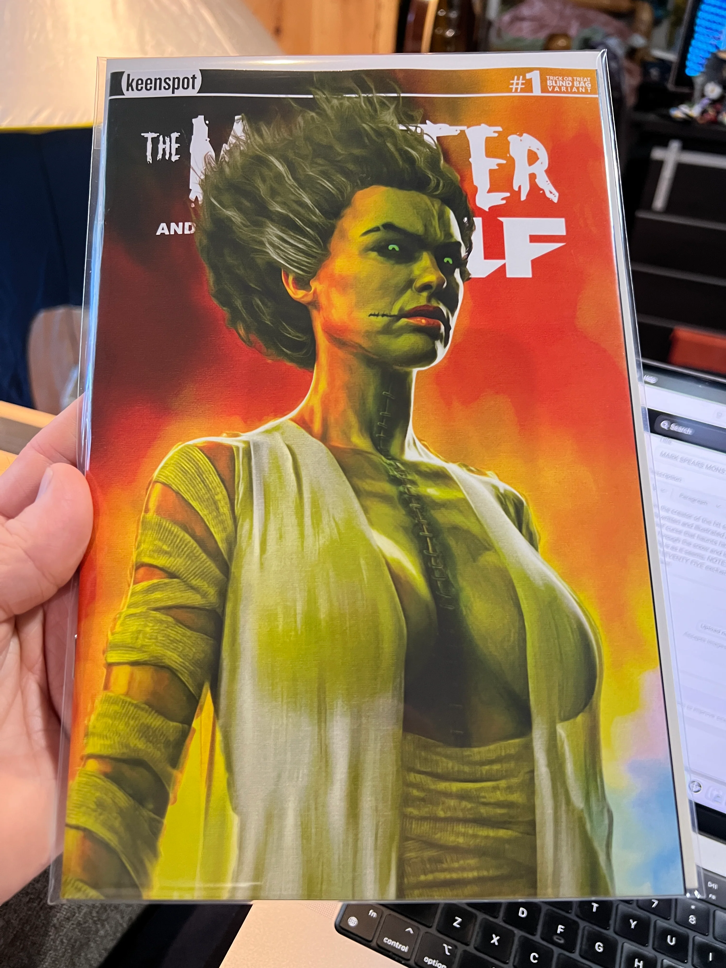 Mark Spears: The Monster and the Wolf  #1  Blind Bag BRIDE OF FRANKENSTEIN COVER A12