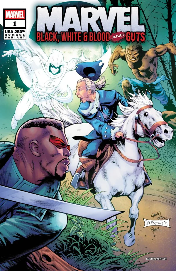 MARVEL: BLACK WHITE & BLOOD AND GUTS #1 GREG LAND 250TH HOMAGE VARIANT