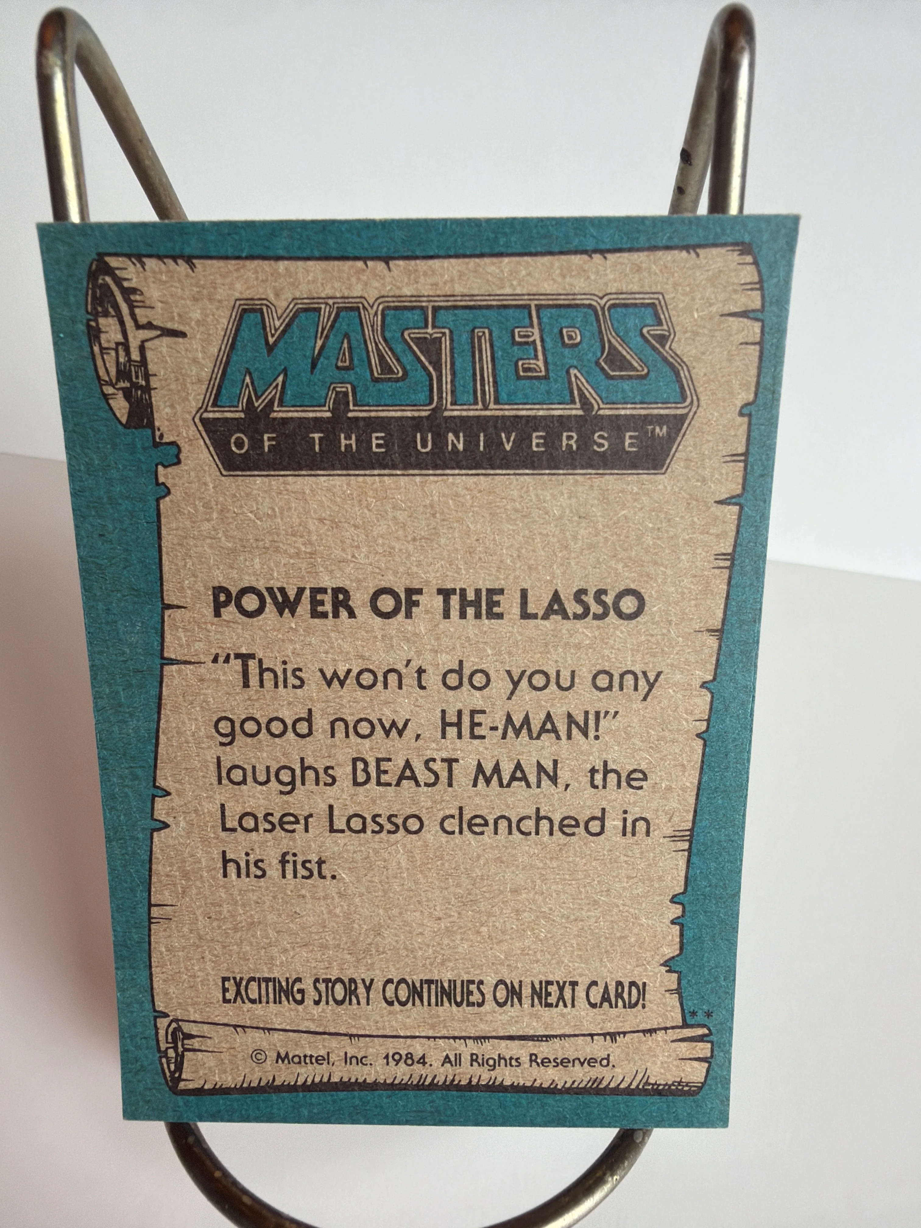 Masters of the Universe Trading Card Series (1984) : #63 "Power of the Lasso!" - Image 2