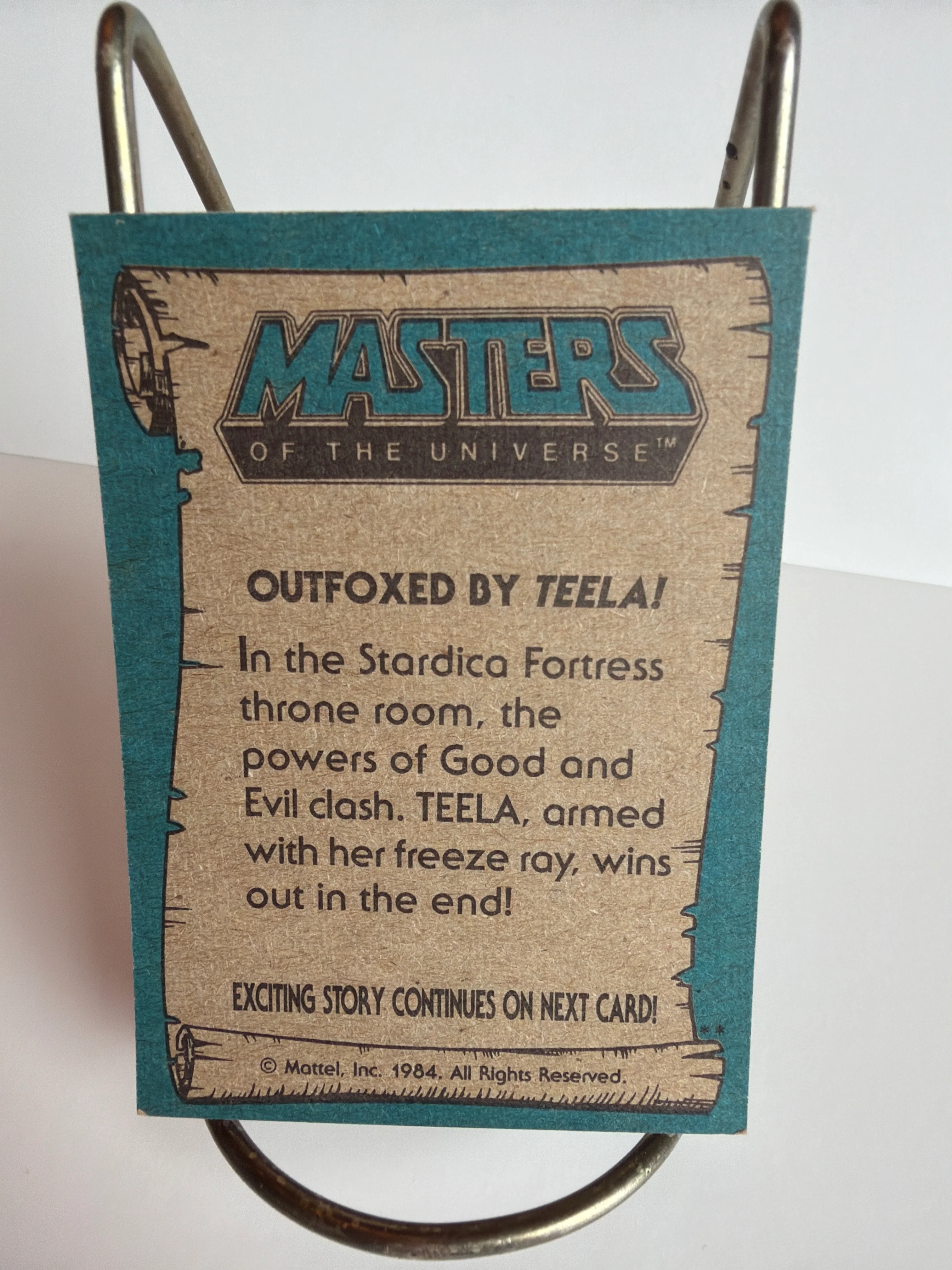 Masters of the Universe Trading Card Series (1984) : #72 "Outfoxed By Teela!" - Image 2