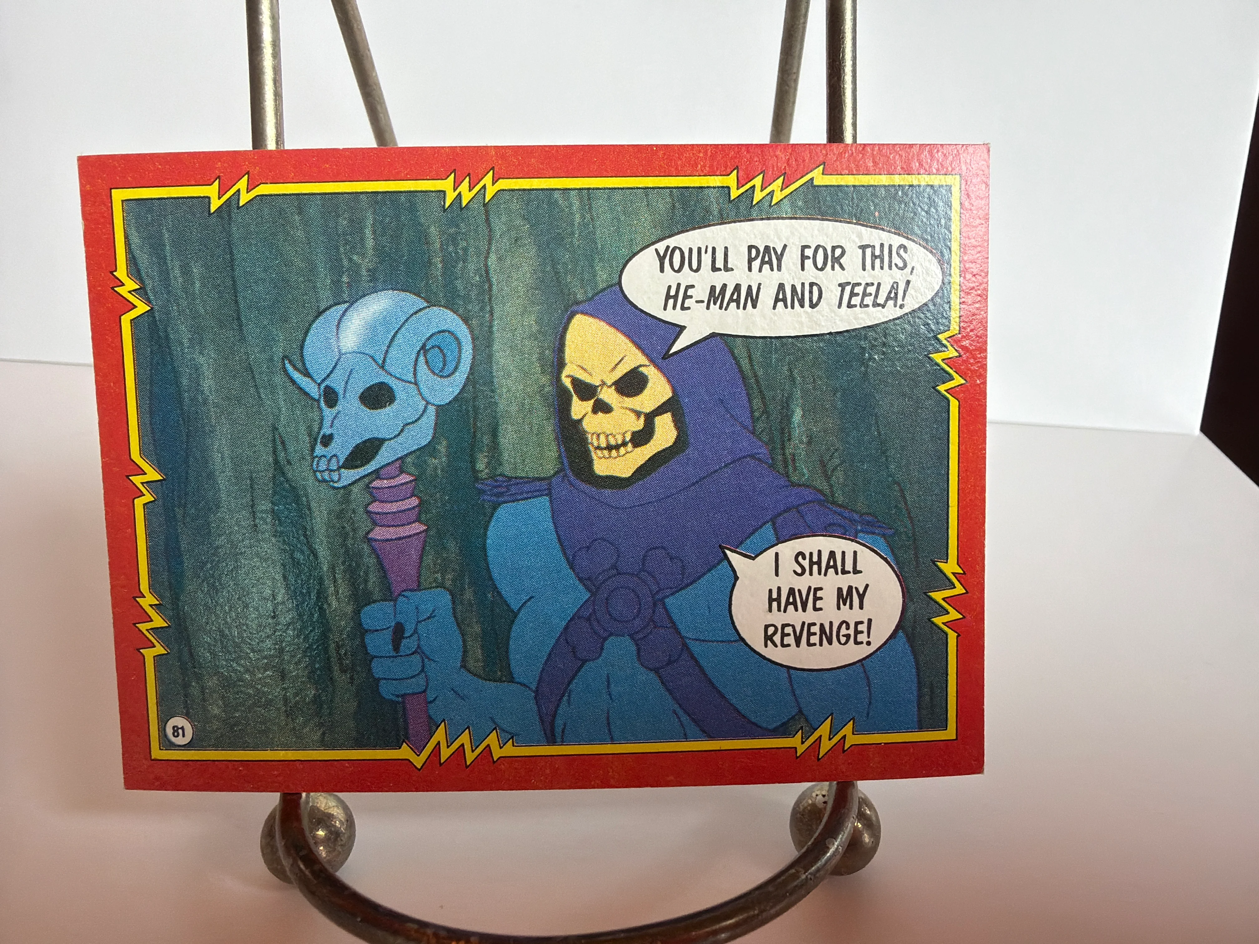 Masters of the Universe Trading Card Series (1984) : #81 "Warning of Skeletor!"