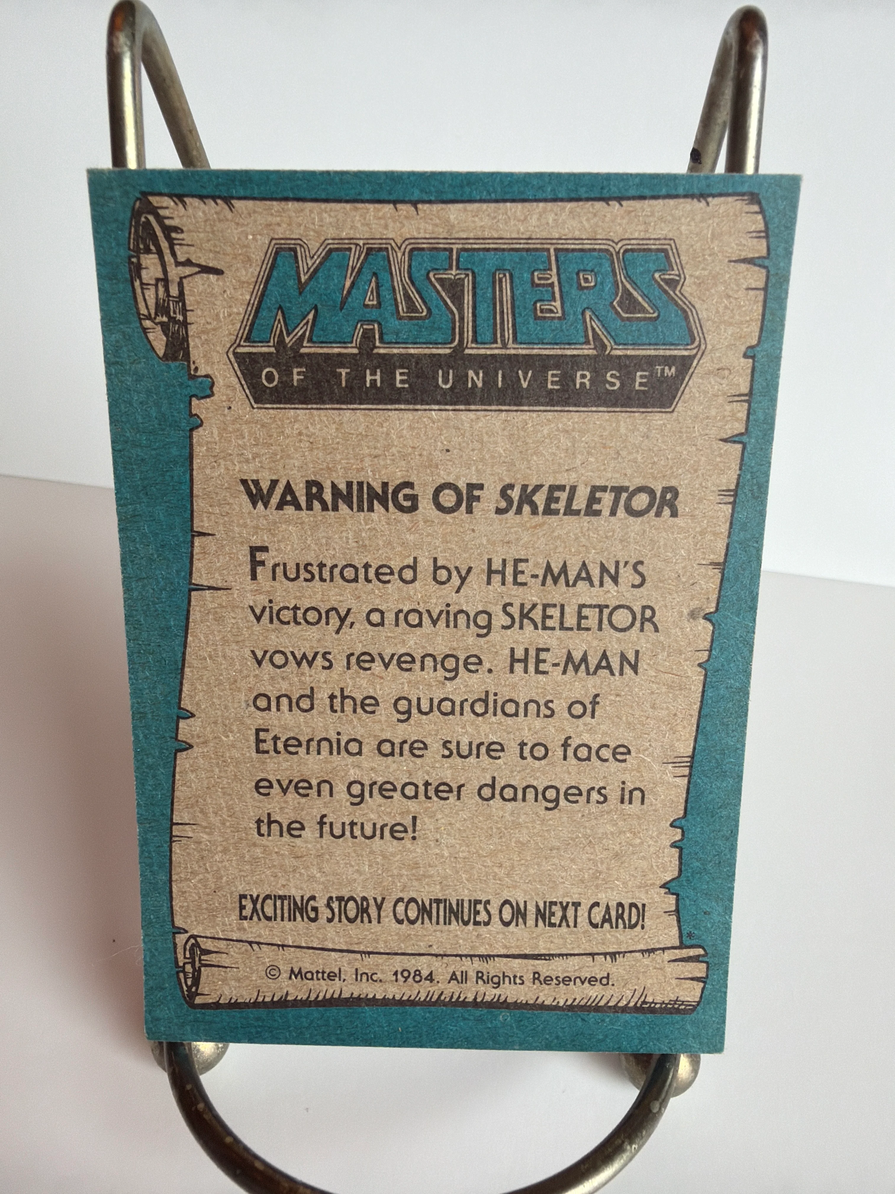 Masters of the Universe Trading Card Series (1984) : #81 "Warning of Skeletor!" - Image 2