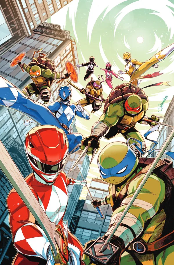 Mighty Morphin Power Rangers/ Teenage Mutant Ninja Turtles III #1 E Variant (Full Art ***Foil, Zonno)
