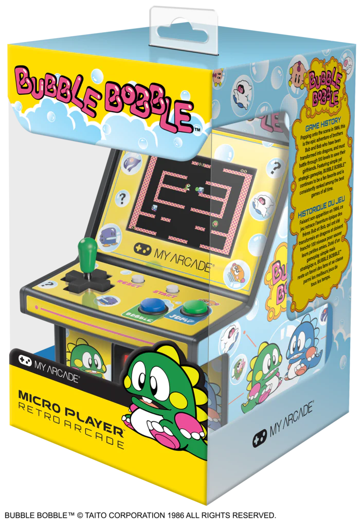 My Arcade: BUBBLE BOBBLE Micro Player Retro Arcade 6" MIB