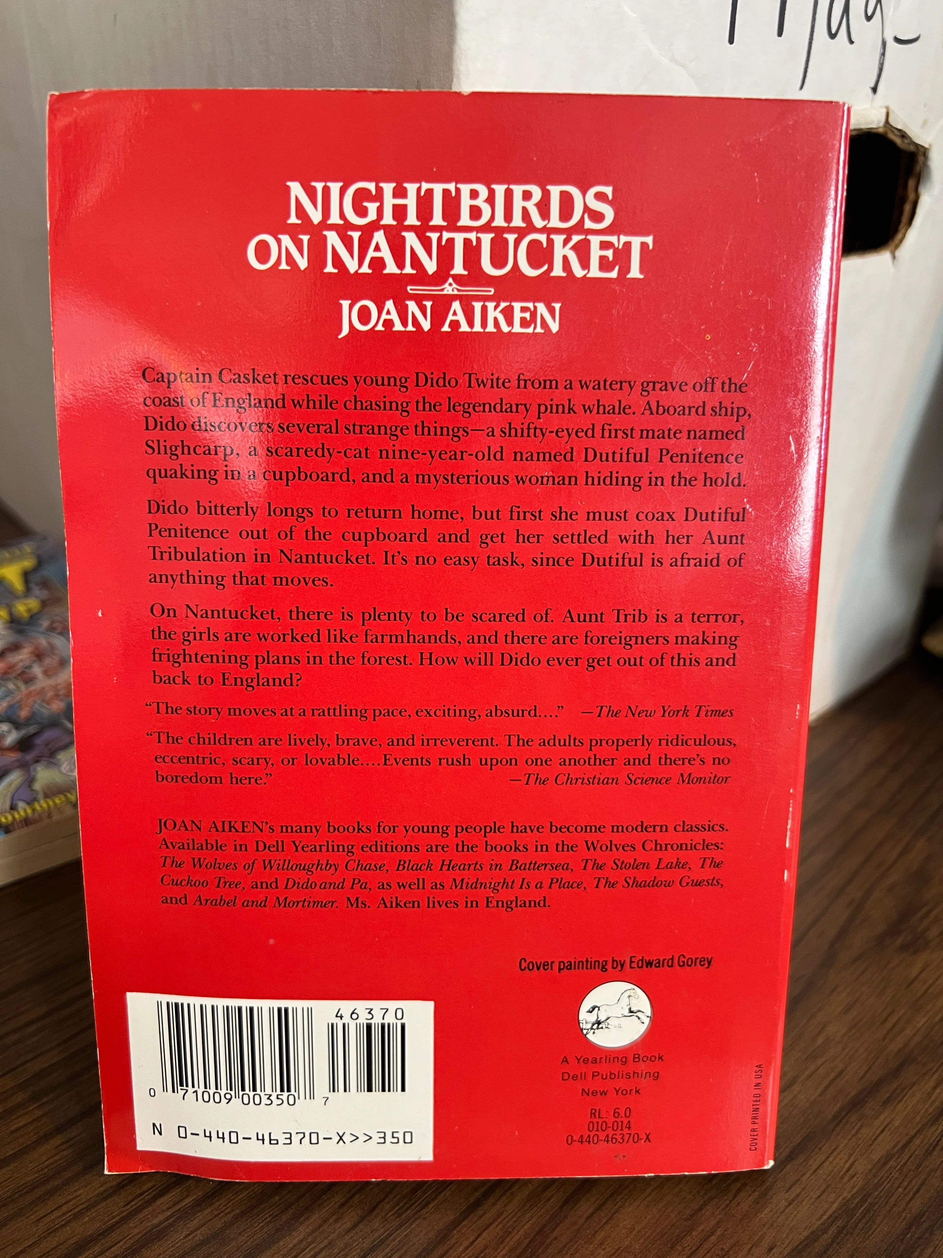 Nightbirds on Nantucket: Joan Aiken (Dell / Yearling Edward Gorey Cover) Y/A Paperback - Image 2