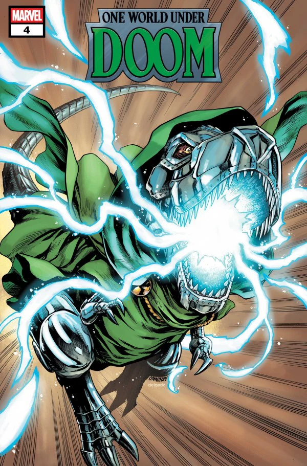 ONE WORLD UNDER DOOM #4 CORY SMITH DOOMASAUR VARIANT