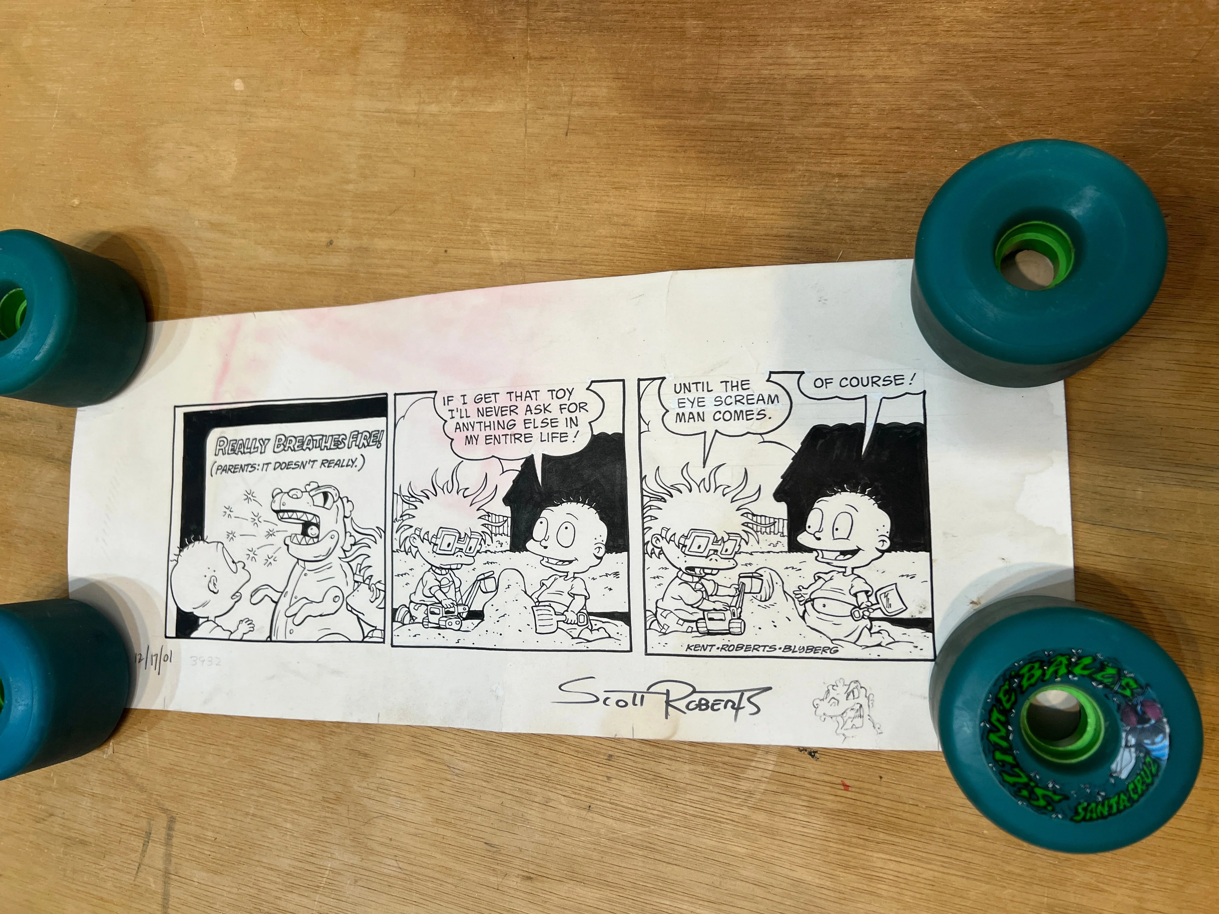 Original Comic Art: Rugrats W/ Reptar Scott Roberts Nickelodeon Magazine
