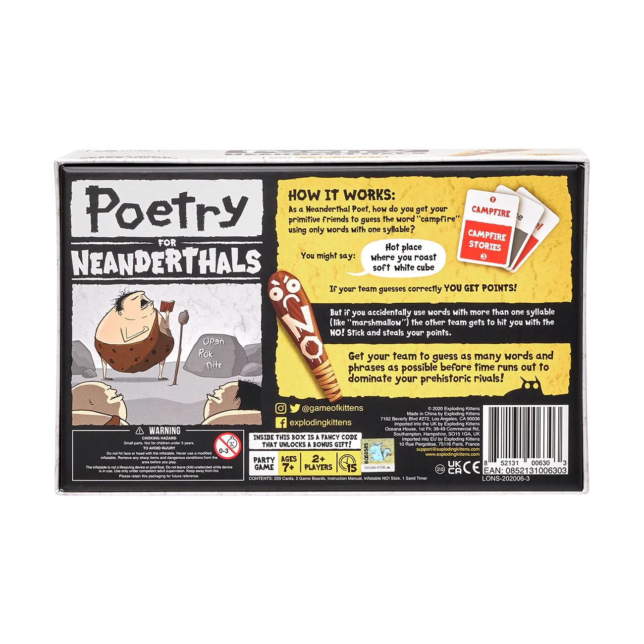 POETRY FOR NEANDERTHALS CARD GAME (By Exploding Kittens) - Image 2