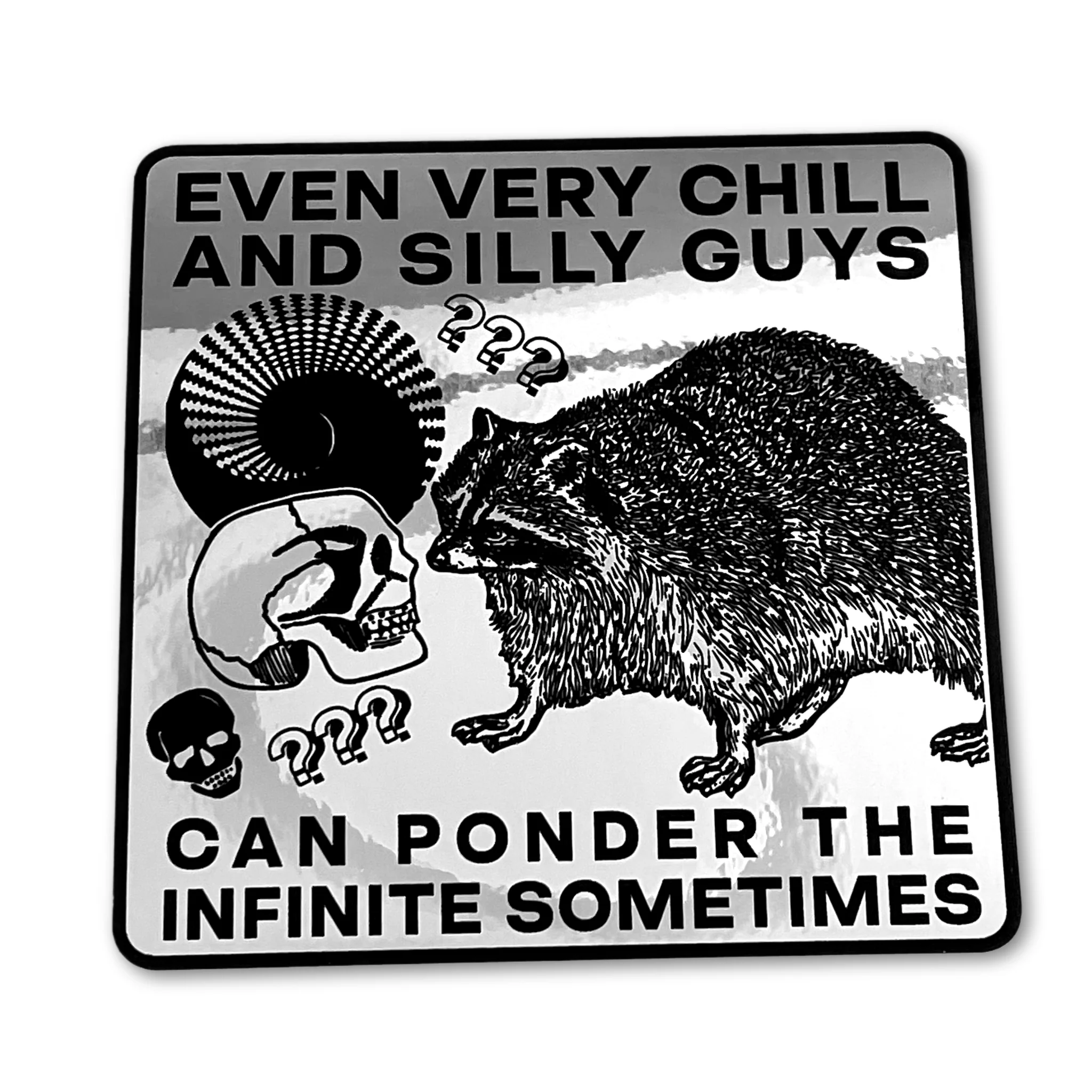 "Ponder the Infinite" Chrome Sticker by Arcane Bullshit - Image 2