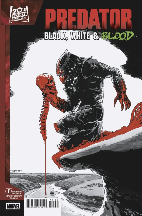 PREDATOR: BLACK  WHITE & BLOOD #1 MAHMUD ASRAR VARIANT