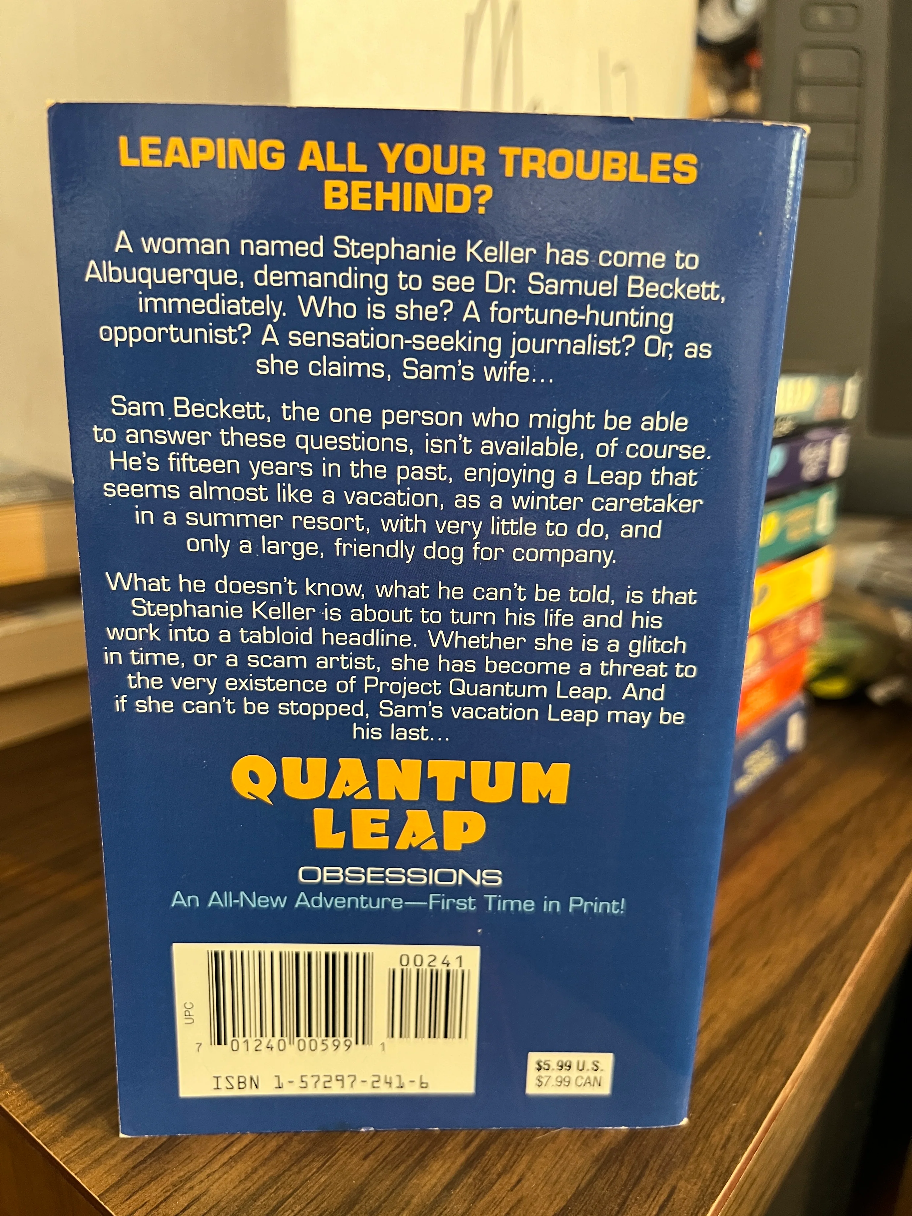 Quantum Leap : "Obsessions" Tie-In Paperback Novel - Image 3