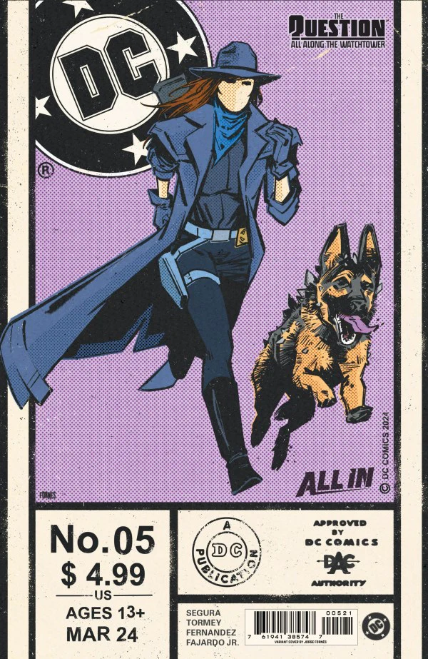 QUESTION ALL ALONG THE WATCHTOWER #5 (OF 6) CVR B JORGE FORNES CARD STOCK VAR